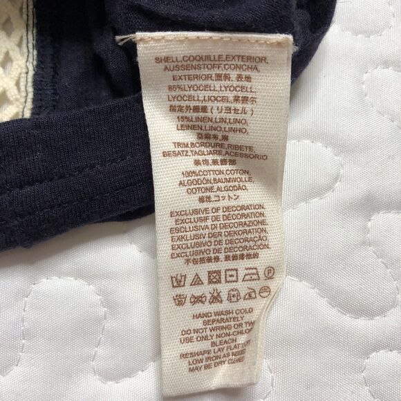 Free People Bohemian Embroidery Ruffled Fixed Strap Hill Crop Top L OB921810 - Picture 3 of 7